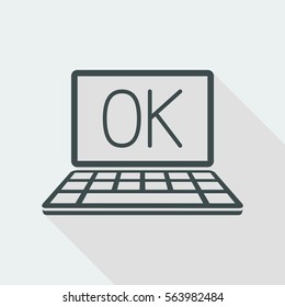Checkbox computer decision - Minimal vector icon