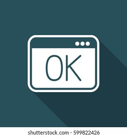 Checkbox computer decision - Minimal vector icon