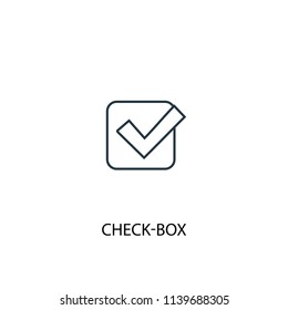 check-box concept line icon. Simple element illustration. check-box concept outline symbol design from Elections set. Can be used for web and mobile UI/UX