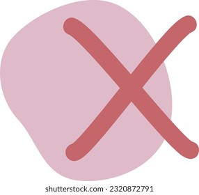 checkbox cross button icon illustration vector