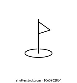 check-box for golf icon. Element of simple icon for websites, web design, mobile app, info graphics. Thin line icon for website design and development, app development  on white background