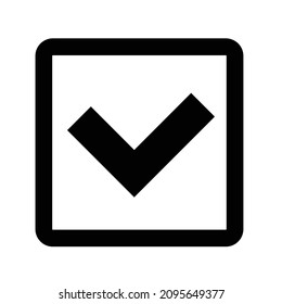 Checkbox icon in black and white. Vector.