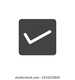 Checkbox icon Flat simple outline set