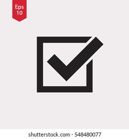 Checkbox Icon. Flat Symbol Style. Simple Web Design. Vector Illustration Sign