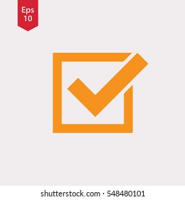 Checkbox Icon. Flat Symbol Style. Simple Web Design. Vector Illustration Sign