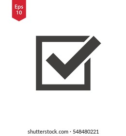 Checkbox Icon. Flat Symbol Style. Simple Web Design. Vector Illustration Sign