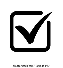 checkbox icon illustration in flat style