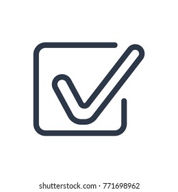 Checkbox Icon. Isolated Check Mark And Checkbox Icon Line Style. Premium Quality Checkbox Icon Vector Symbol Drawing Concept For Your Logo Web Mobile App UI Design.