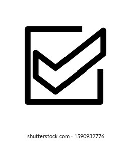 checkbox icon isolated sign symbol vector illustration - high quality black style vector icons
