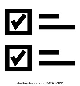 checkbox icon isolated sign symbol vector illustration - high quality black style vector icons
