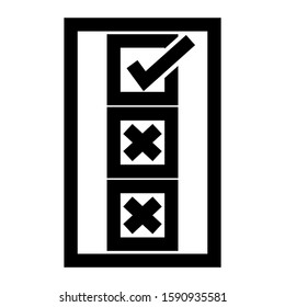 checkbox icon isolated sign symbol vector illustration - high quality black style vector icons
