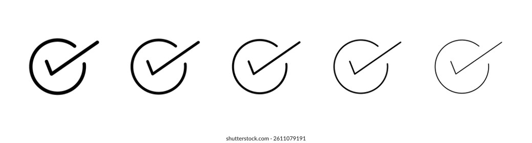 Checkbox Icon Symbol mark in Outline style