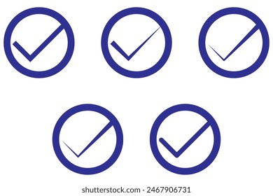 checkbox icon. Thin, Light Regular And Bold style design isolated on white background