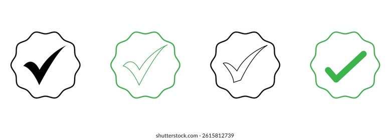 Checkbox icon. Thin, Light Regular And Bold style design isolated on white background .Vector Illustration .EPS 10 .