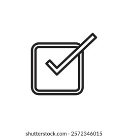 Checkbox Icon Vector flat thin line illustration