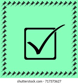 Checkbox icon, vector illustration