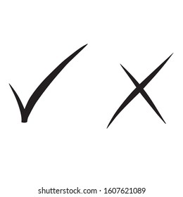 Checkbox icon vector illustration hand drawn, hand made 
