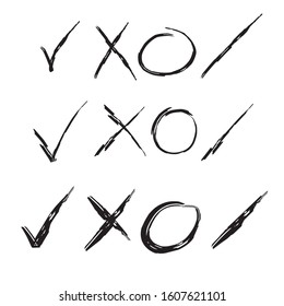 Checkbox icon vector illustration hand drawn, hand made 