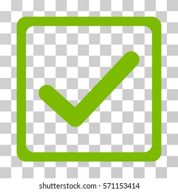 Checkbox icon. Vector illustration style is flat iconic symbol, eco green color, transparent background. Designed for web and software interfaces.