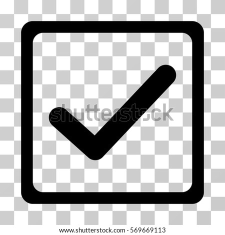 Checkbox icon. Vector illustration style is flat iconic symbol, black color, transparent background. Designed for web and software interfaces.
