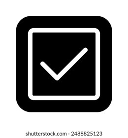 Icono de Casilla de verificación Ilustración de diseño de símbolo de Vector