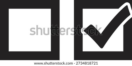 Checkbox icons vector illustration with checked and unchecked boxes, ideal for UI design, forms, surveys, task selection graphics