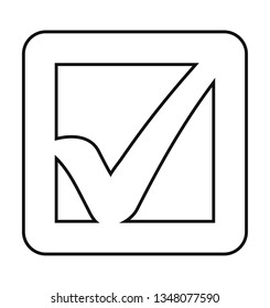 Checkbox line Icon. Editable vector EPS.