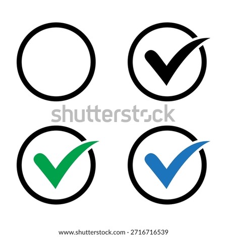 Checkbox set with blank and checked checkbox icon.