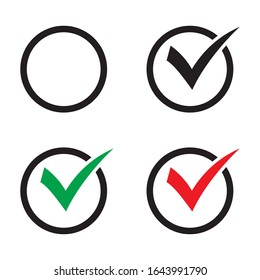 Checkbox set with blank and checked checkbox vector icon.