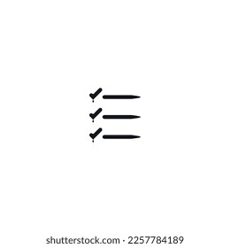 Signo de casilla de verificación. Icono de lista de verificación. Símbolo de fondo del afiche de estilo simple. Elemento de diseño de logotipo de marca de lista de comprobación. Imprimir camisetas de la lista de verificación. vector para pegatina.