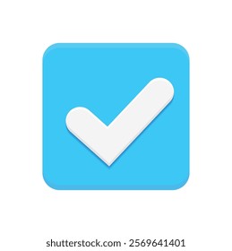 Checkbox tick icon design.  User interface design. Vector illustration. 