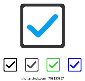 Checkbox Vector Pictogram. Style Is A Flat Graphic Symbol In Black, Gray, Blue, Green Color Variants. Designed For Web And Mobile Apps.