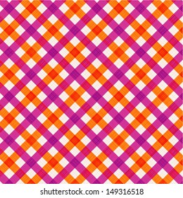 Checked autumn, Halloween, or Thanksgiving background with fabric texture, seamless pattern included in swatch palette, pattern fill expanded ( for high res JPEG or TIFF see image 105223262 ) 