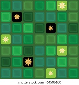 Checked background with gold star