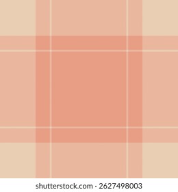 Checked background plaid tartan, flow textile vector check. Down texture fabric pattern seamless in light and orange colors palette.