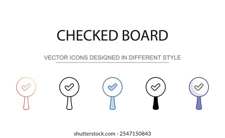 Checked Board icon design with white background stock illustration