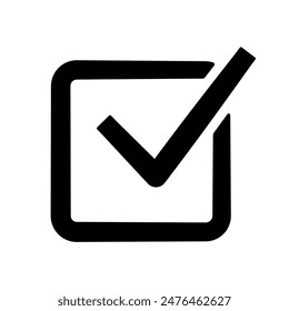 Checked checkbox or vote	- vector icon