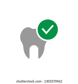 Checked and checkmark and  icon. Element of Dental Care icon for mobile concept and web apps. Detailed Checked and checkmark and  icon can be used for web and mobile