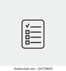 checked clipboard vector icon flat isolated sign