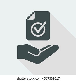 Checked document - Minimal vector icon