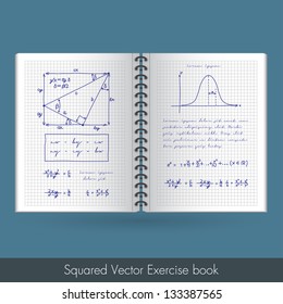 Checked Exercise Book | EPS 10 Vector