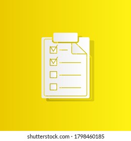 checked filled list white icon with shadow