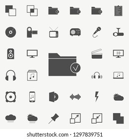 checked folder icon. web icons universal set for web and mobile
