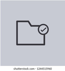 checked folder vector icon vector