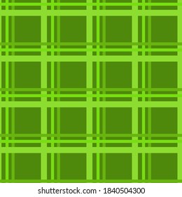 Checked green seamless pattern background, St Patrick's Day gift wrapping paper design, vector