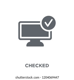 Checked icon. Checked design concept from  collection. Simple element vector illustration on white background.