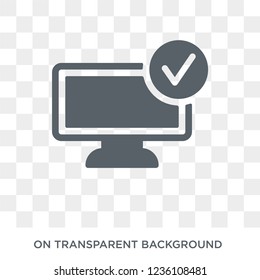 Checked icon. Checked design concept from  collection. Simple element vector illustration on transparent background.