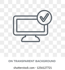 Checked icon. Checked design concept from  collection. Simple element vector illustration on transparent background.