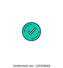 Checked icon design. Shopping icon vector illustration