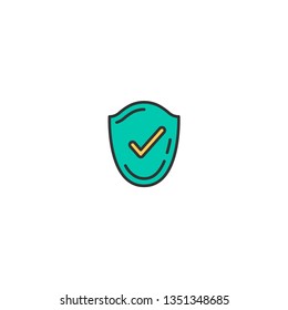 Checked icon design. Shopping icon vector illustration